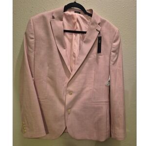 Stafford Mens Slim Fit Pink Textured Suit Jacket Blazer 46 Reg ADDNSP110N2L83B